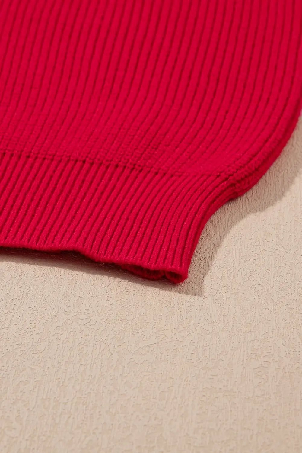 Racing red tinsel plus size sweater - Love Salve